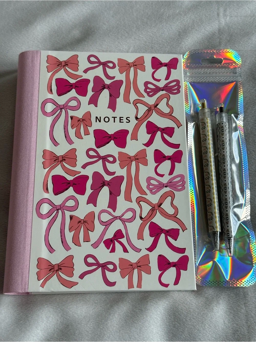Pink Bow Notebook and Pen Set- NWOT